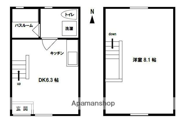 サンマリノ大木A(1DK/1階)の間取り写真