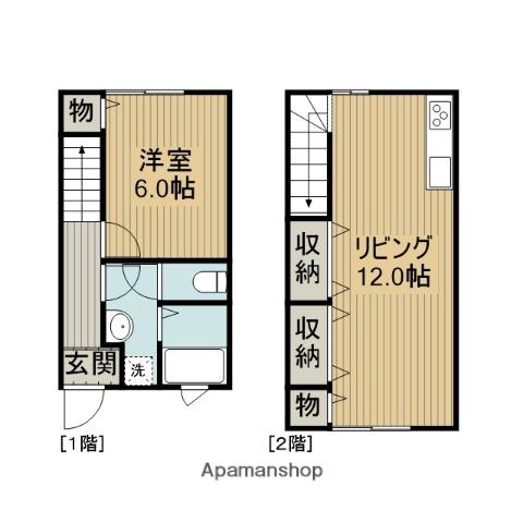 ヴェルジュ荒木Ａ棟(1LDK)の間取り写真