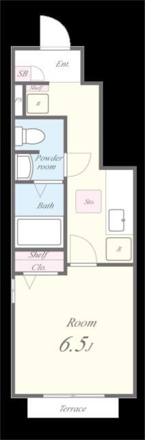 リヴェール(1K/1階)の間取り写真