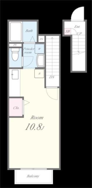 リヴェール(ワンルーム/2階)の間取り写真
