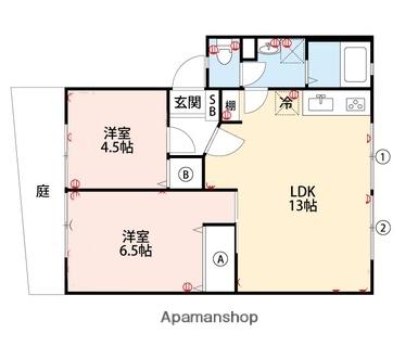 パナハイツいづみ(2LDK/2階)の間取り写真