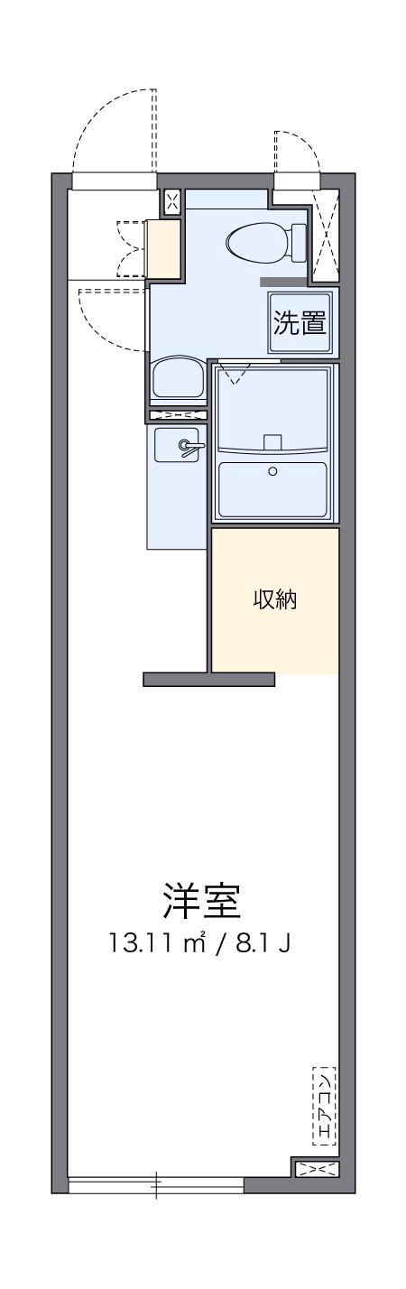 アルク室岡(1K/1階)の間取り写真