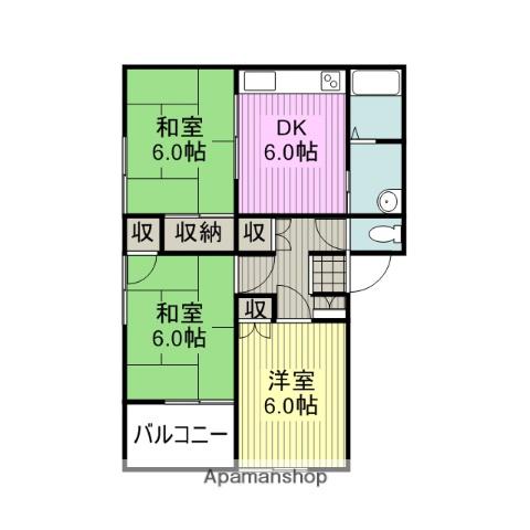 ドミールあざみⅢ(3DK/1階)の間取り写真