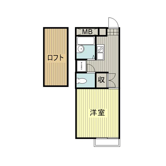 レオパレスノースランド(1K/1階)の間取り写真