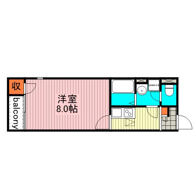レオネクスト悠春(1K/2階)の間取り写真