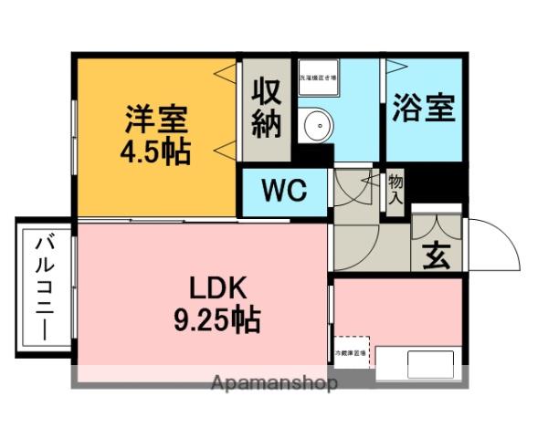 メルベーユドミール(1LDK/2階)の間取り写真