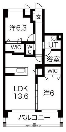 セレッソHARA(2LDK/1階)の間取り写真