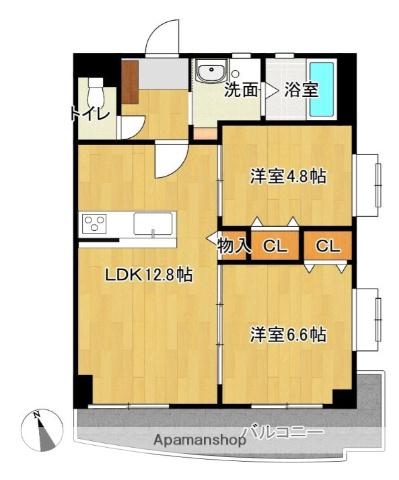 SOコスモス(2LDK/2階)の間取り写真