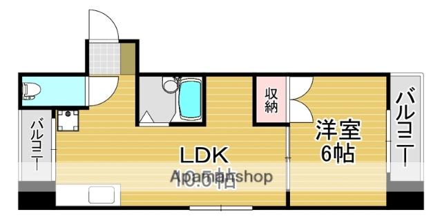 ライフ・モア高取(1LDK/7階)の間取り写真