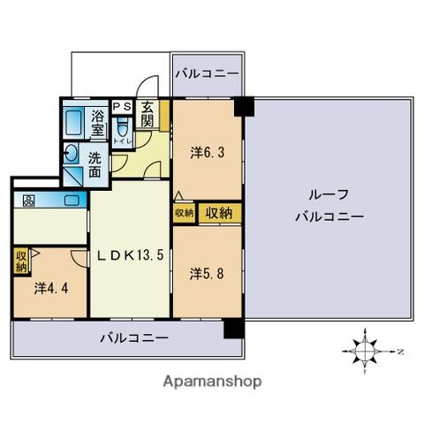 ダイアパレス大濠公園Ⅱ(2LDK/9階)の間取り写真
