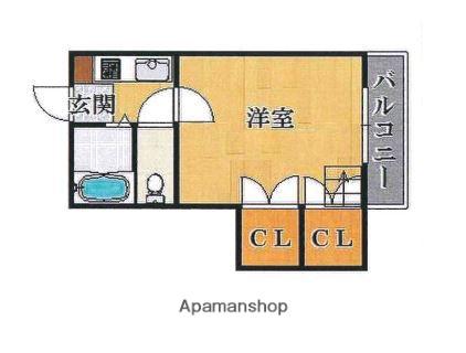 ステーション梅林壱番館(1K/2階)の間取り写真