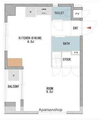 ジョグTUTUMI(ワンルーム/4階)の間取り写真