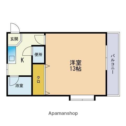 シャルマン21(1K/1階)の間取り写真