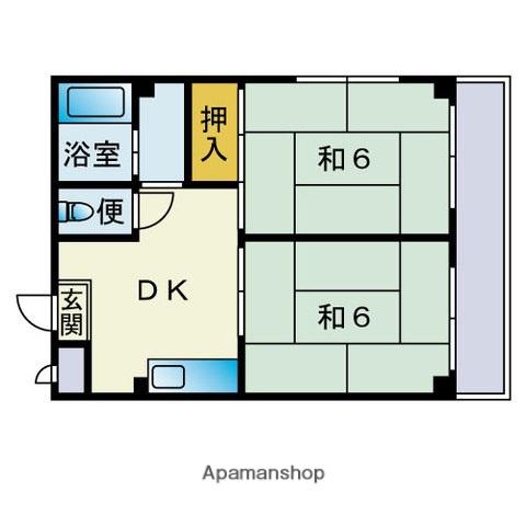 M・Iビル(2DK/3階)の間取り写真