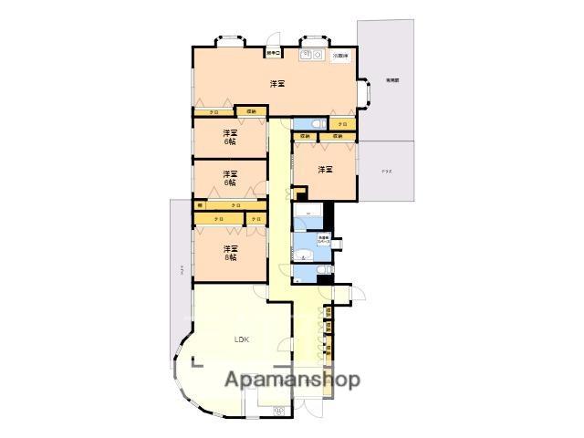 アモリール西片江(5LDK/1階)の間取り写真