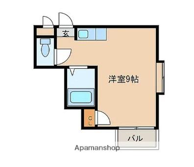 ネオパレス原(ワンルーム/4階)の間取り写真