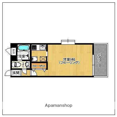 ラフィネス大濠パークアベニュー(1K/2階)の間取り写真