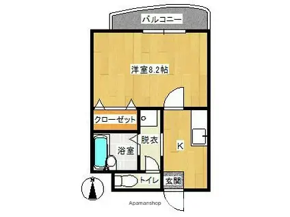 イスタナ藤崎(1K/5階)の間取り写真