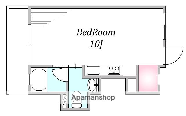 ユーテラス高取(ワンルーム/2階)の間取り写真