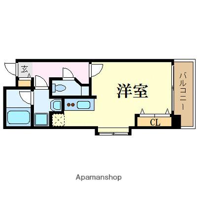 ラフィネス博多リバーステージ(1K/6階)の間取り写真