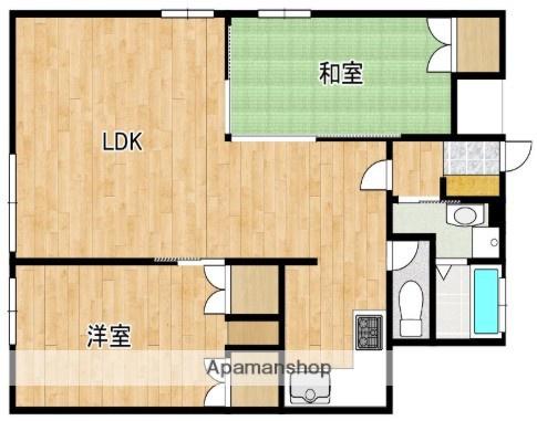 アンジェリーク平和(2LDK/1階)の間取り写真
