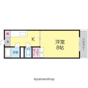 アネックス西片江(1K/2階)の間取り写真