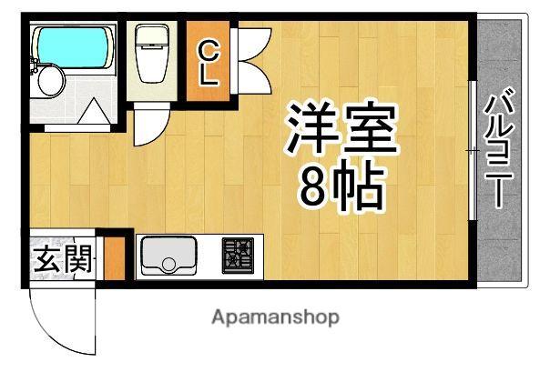 セイント高取(ワンルーム/2階)の間取り写真