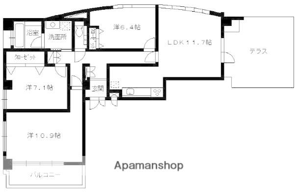 TYビル(3LDK/3階)の間取り写真