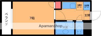 エクセレンス友丘(1K/1階)の間取り写真