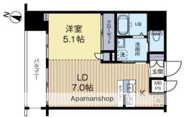 サヴォイマキシマイズ博多ステーション(1LDK/12階)の間取り写真
