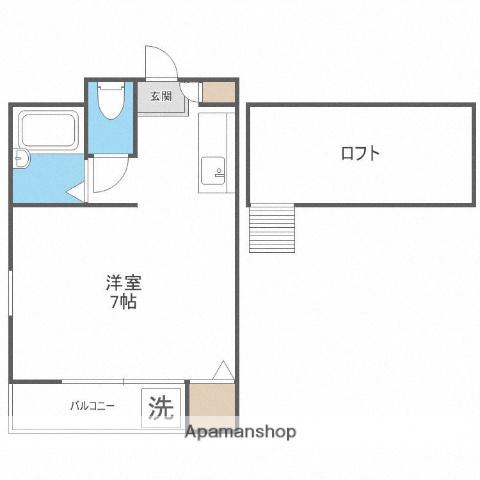 ハイツウェルネス(ワンルーム/2階)の間取り写真