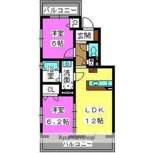 ステラKSK(2LDK/3階)の間取り写真