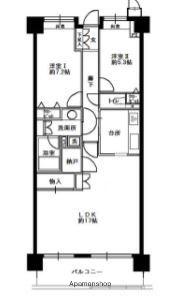 パークハウス姪浜駅前(2SLDK/15階)の間取り写真