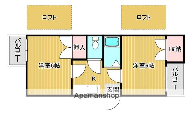 エンゼルス(2K/1階)の間取り写真