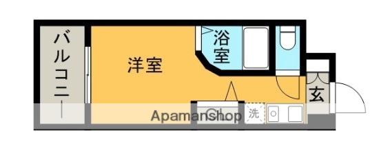 ルネスロワール天神サウス(ワンルーム/2階)の間取り写真