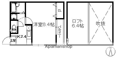 ポラリス笹丘(1K/1階)の間取り写真
