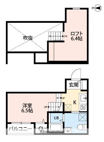 イーナ野芥(1K/1階)の間取り写真
