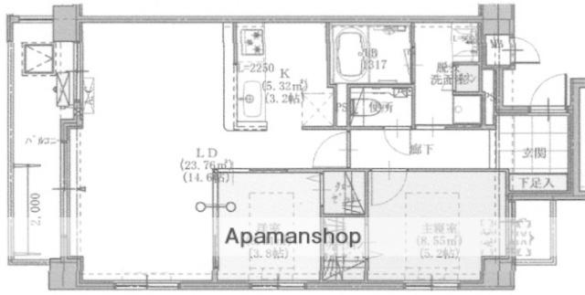 MCG鳥飼(2LDK/3階)の間取り写真