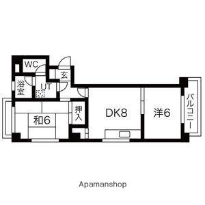 ダブルーンⅦ白金(2DK/2階)の間取り写真