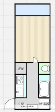 ルエメゾンロワール西公園Ⅲ 1号館(1K/3階)の間取り写真