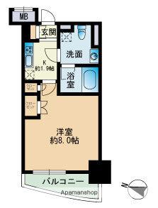 パークアクシス博多(1K/3階)の間取り写真