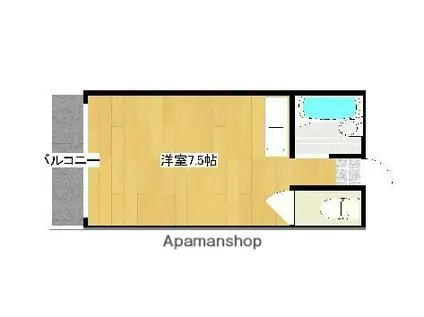 大産西新マンション(ワンルーム/6階)の間取り写真