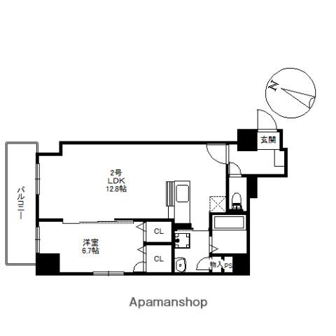 グレンパ-クⅡ番館(1LDK/3階)の間取り写真