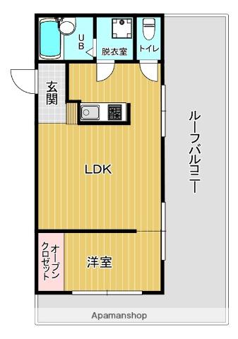エルモス西新(1LDK/5階)の間取り写真