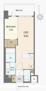 MODERN PALAZZO 大濠公園Ⅱ(1LDK/2階)の間取り写真