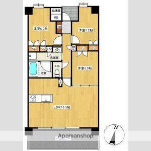 グランドオーク室見河畔(3LDK/5階)の間取り写真