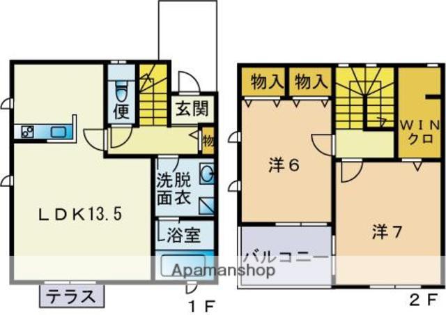 ＢＲＥＡＴＨ六本松Ⅰ(2LDK)の間取り写真