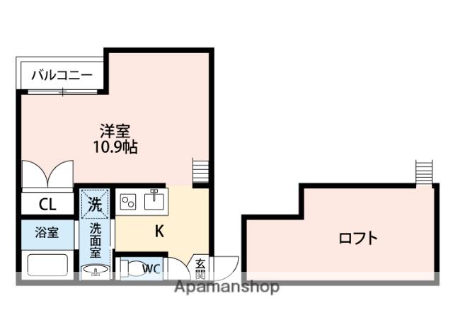 A-STYLE唐人町(1K/1階)の間取り写真