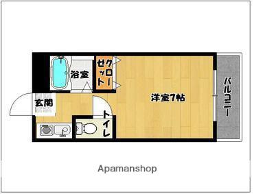 アルファディオ城南(ワンルーム/5階)の間取り写真