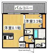 第48川崎ビル(1LDK/8階)の間取り写真